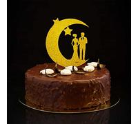 To The Moon And Back Mr And Mrs Rustico Wedding Engagement Cake Toppers Personalizzati Nomi Est Date Silhouette Elegante Sposa E Sposo Cake Topper Per Nuziale Addio Al Nuziale Addio Al Nuziale Festa