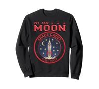 To The Moon Space Cadet Retro Rocket Astronaut EST 2026 Felpa