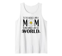 To The World I Am a Mom Daisy Mother's Day Worlds Best Mom Canotta