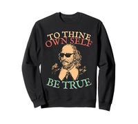 To Thine Own Self Be True.. Shakespeare in Sunglasses Hamlet Felpa