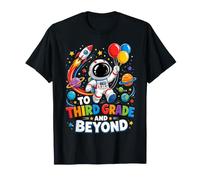To Third Grade And Beyond Astronaut Back To School Kids Maglietta