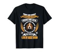 To This Face I Love My Basset Hound Dog Funny Puppy Dogs Maglietta