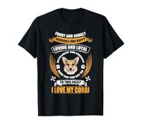 To This Face I Love My Corgi Dog Funny Puppy Dogs Lover Maglietta