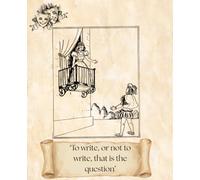 'To write, or not to write, that is the question': Ideal journal notebook for budding thespians and theatre lovers, ruled, 150 pages, 7.5 x 9.25"