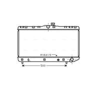 TO2181 AVA QUALITY COOLING Radiatore, Raffreddamento motore per TOYOTA