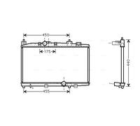 TO2318 AVA QUALITY COOLING Radiatore, Raffreddamento motore per TOYOTA