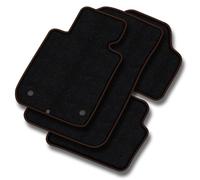 TO31-2 Set Tappetini Velluto Premium Marrone Traforato per Citroen C1 II 2014-20