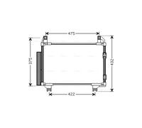 TO5413D AVA QUALITY COOLING Condensatore, Climatizzatore per SUBARU,TOYOTA