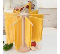 Toaboa Stendipasta in legno, 46 cm x 40 cm, per pasta fino a 4,5 kg, asciugacapelli con 9 bracci rimovibili, riutilizzabili, per spaghetti (A)