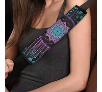 TOADDMOS 2 pezzi indiano mandala acchiappasogni stampa universale per cintura di sicurezza auto, super morbido e confortevole cuscino per cintura di sicurezza per adulti e bambini