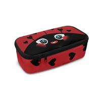 TOADDMOS Astuccio Kawaii grande per ragazze, per esami, penne, matite, matite con 3 scomparti, regalo per il rientro a scuola per bambini, Coccinella Cuore, Taglia unica, Beauty Case