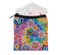 TOADDMOS Borsa portaoggetti per assorbenti igienici Tie Dye Farfalla Femminile Mestruale Pad Tampon Organizer Primo Periodo Kit Borsa Borsa per Adolescenti Ragazze Donne Regali