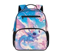 TOADDMOS Zaino prescolare per ragazzi e ragazze dai 2 ai 5 anni, borsa per bambini da 13,5 pollici, borsa leggera per libri per asilo nido e viaggi, Baby Dragon Florals, moderno