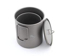 TOAKS Tazza/Vaso da Campeggio Portatile Ultraleggero in Titanio (750ml+450ml[CMB-750-450])