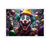 TOANGWALL Festival colorato tela arte della parete vibrante circo tema immagini opere d'arte stampe grande poster giocoso pittura murale per la decor del soggiorno 65x80cm senza cornice