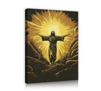 TOANGWALL Immagini religiose da parete stampe d'arte d'arte Illustrazioni moderne incorniciate murale su tela pittura per decorazioni di salotti ufficio decorazione uomo a braccia aperte 50x60cm