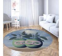 TOANGWALL Tappeto rotondo lavabile in stile surrealista 120 cm il prete sposato stampa tappeto antiscivolo tappetini per interni pelo corto per ingresso sala da pranzo