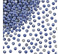 TOAOB 100 Pezzi Perline Pietra a Puntini Blu Naturale 4mm Rotondi Energetica Sciolte Gemma per Collana Braccialetti Fai da Te Creazione di Gioielli