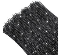 TOAOB 100 Pezzi Scovolini Ciniglia Glitter per Lavoretti Nero Steli Filo Pipe Cleaner Bastoncini 30cm per Fai da Te Decorativi Artigianato Halloween Natale Decorazion