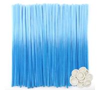 TOAOB 100 Pezzi Scovolini Ciniglia per Lavoretti Sfumato Blu Pipe Cleaner per Decorativi Arte Artigianato Decorazion Fai da Te