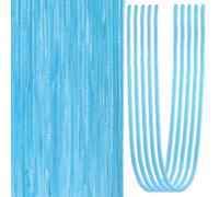 TOAOB 100 Pezzi Scovolini Ciniglia Steli per Lavoretti Blu Chiaro 60cm Lungo Fibra Pipe Cleaner per Artigianato Casa Decorazion Fai Da Te Decorativi Arte