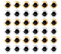 TOAOB 150 Pezzi 10mm Occhi di Sicurezza per Amigurumis Safety Eyes in Vetro per Pupazzi Bambole Fai da Te Artigianato Creazione Marrone e Trasparente
