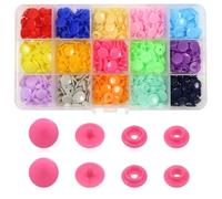 TOAOB 150 Set Bottoni a Pressione Automatici Colorati in Plastica T3 10.5mm per Cucito Creativo Fai da Te Scrapbooking