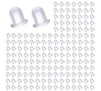 TOAOB 200 Pezzi Ferma Orecchini in Silicone 4 x 5 mm Trasparente Chiusure per Orecchini Set Tappi Orecchini Anallergica Sicurezza Fermagli