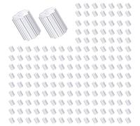 TOAOB 200 pezzi Ferma Orecchini in Silicone Anallergici Chiusure per Orecchino Bianche Trasparente Fermagli 3.5 a 3.8 mm Piccolo Orecchini a Bottone Tappi di Sicurezza