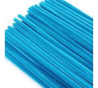 TOAOB 200 Pezzi Scovolini Ciniglia per Lavoretti Blu 6mm x 30 cm Fibra Pipe Cleaner per Fai da Te Decorativi Artigianato Halloween Natale Decorazion