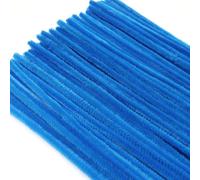 TOAOB 200 Pezzi Scovolini Steli Ciniglia Blu Profondo 6mm x 30 cm Fibra Pipe Cleaner per Lavoretti Fai da Te Decorativi Artigianato Halloween Natale Decorazion