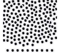 TOAOB 300 Pezzi Occhi Adesivi 6mm Rotondo Plastica Mobili Autoadesivi Wiggle Eyes Occhietti per Lavoretti Fai da Te Scrapbooking Artigianato Bambole Pupazzi Accessori