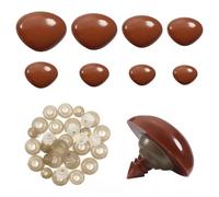 TOAOB 33 Pezzi Nasi di Sicurezza per Bambole Peluche 9mm a 29mm Naso Marrone Triangolare con Rondelle