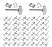 TOAOB 380 Pezzi Chiusure Orecchini Perni per Orecchini in Acciaio Inossidabile 6 mm e Ferma Orecchino Farfalla per Orecchino Creazione Gioielli Fai Da Te