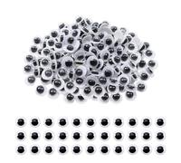 TOAOB 500 Pezzi 5mm Occhi Mobili Adesivi Rotondo Plastica Autoadesivi Wiggle Finti Occhietti per Fai da Te Scrapbooking Artigianato Bambole Pupazzi Accessori Bianco Nero