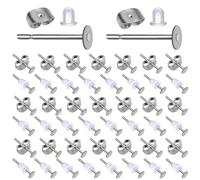 TOAOB 500 Pezzi Orecchini Basi Perni in Acciaio Inossidabile 4 mm e Ferma Orecchino a Farfalla e Trasparente Support Backs in Silicone per Orecchini Fai Da Te Creazione di Gioielli