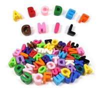 TOAOB 67 Pezzi Perline Lettere Alfabeto Perle Beads Colorati | A Alla Z Lettere Perle, in Acrilico, per Braccialetti Portachiavi Phone Catene Collane Gioielli Fai Da Te