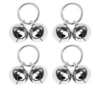 TOAOB 8 pezzi 25 mm animali domestici gatti campane Tracker campana piccolo collare per cani fatto a mano da appendere campanelle vintage con 4 ciondoli portachiavi accessori per animali