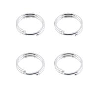 TOAOB 8 Pezzi Anelli a Doppia 6 mm Piccoli Anelli Divisi in Argento Sterling 925 per Collana Bracciale Creazione di Gioielli Orecchini Portachiavi