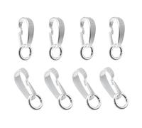 TOAOB 8 Pezzi Connettori per Ciondoli in Argento Sterling 925 Chiusura a Moschettone per Collana Creazione di Gioielli