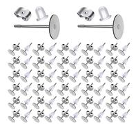 TOAOB 800 Pezzi Chiusure Orecchini Perni per Orecchini in Acciaio Inossidabile 6 mm e Ferma Orecchino Farfalla per Orecchino Creazione Gioielli Fai Da Te