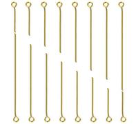 TOAOB 800pz Chiodini Occhiello Oro Spilli Dritti Pins 18mm a 50 mm | Chiodini in Metallo, 8 Dimensioni, per Bigiotteria Fai Da Te Orecchini Bracciali Collane Creazione di Gioielli
