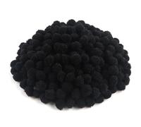 TOAOB Circa 300 Pezzi Pom Poms Nero Mini Piccoli Pompon per Lavoretti Creativi Crafts Decorazioni Artigianato Cucito Fai da Te Circa 8 mm