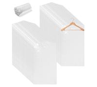 Toaren 50 Pezzi Copriabiti Antipolvere Trasparenti 60x100cm Sacchetti Porta Abiti Trasparenti,Buste Copriabiti Armadio,Copri Abiti Antipolvere Plastica,Copertura Vestiti per Abiti,Camicie,Giacche