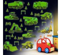TOARTI Adesivi Murali Automobili Trasporto Luminosi Adesive da Parete Fluorescenti Auto Costruzione Veicoli Adesivo Murale Decorazione Murale Bambino Camera da Letto Cameretta