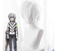 Toaru Majutsu No Index Accelerator Parrucca Cosplay Uomo Ragazzi 30Cm Bianco Breve Rettilineo Resistente Al Calore Capelli Sintetici Parrucche Anime