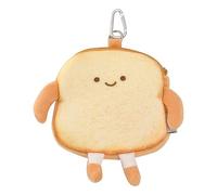 Toast Coin Purse | Plush Backpack Pendant | Zipper Change Purse | Small Money Wallet | Cute Coin Pocket Unique Toast Shaped Design For Anyone Who Loves Cute And Quirky Accessories.