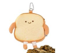 Toast Coin Purse, Toast Zipper Change Pouch, Plush Backpack Pendant, Cute Coin Pocket, Small Money Wallet For Women, Coin Purse For Girls, Toast Design Coin Purse, Plush Change Pouch, Small Zipper