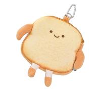 Toast Coin Purse, Zippered Mini Wallet, Plush Cartoon Accessory, Backpack Clip Pocket, Fun Grilled and Happy Styles, Small Storage for Girls, Great for Travel or Shopping