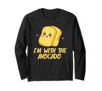 Toast I'm with The Avocado Bread Slice Costume da Toast con Avocado Maglia a Manica